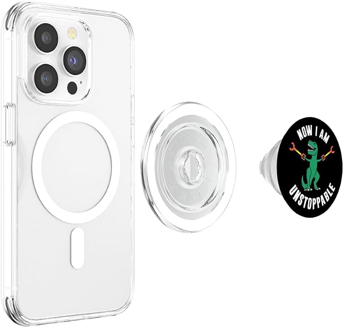 Now I Am Unstoppable Funny T-Rex PopSockets Adhesive PopGrip
