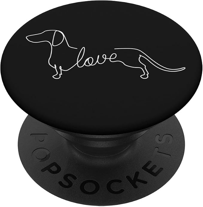 Dachshund Chiweenie Wiener Dog Love Art Sketch Gift PopSockets Adhesive PopGrip