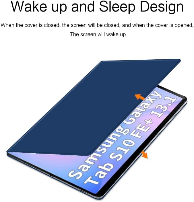 Magnetic Case for Galaxy Tab S10 FE+ 13.1 inch/Galaxy Tab S10 FE Plus with Pen Holder Lightweight and Slim Magnetic Stand Case with Auto Sleep/Wake for Tab S10 FE+ (SM-X620/X626B) Black