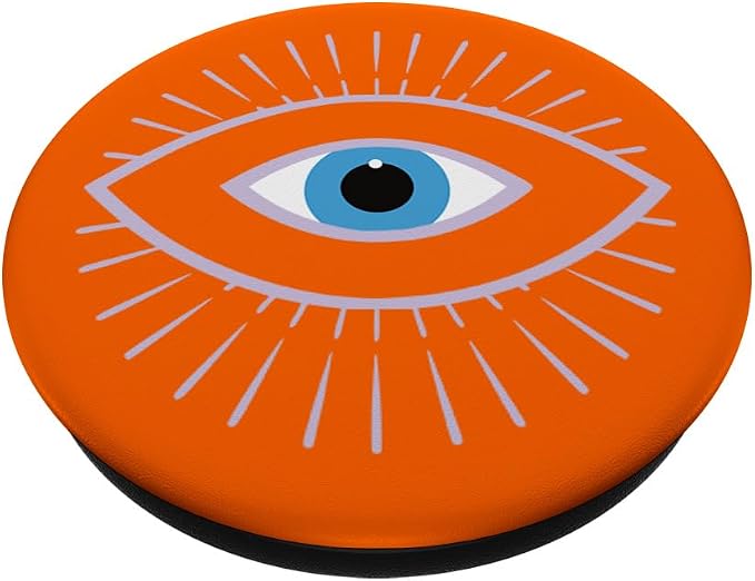 Light Pastel Purple Orange All Seeing Evil Eye PopSockets Adhesive PopGrip