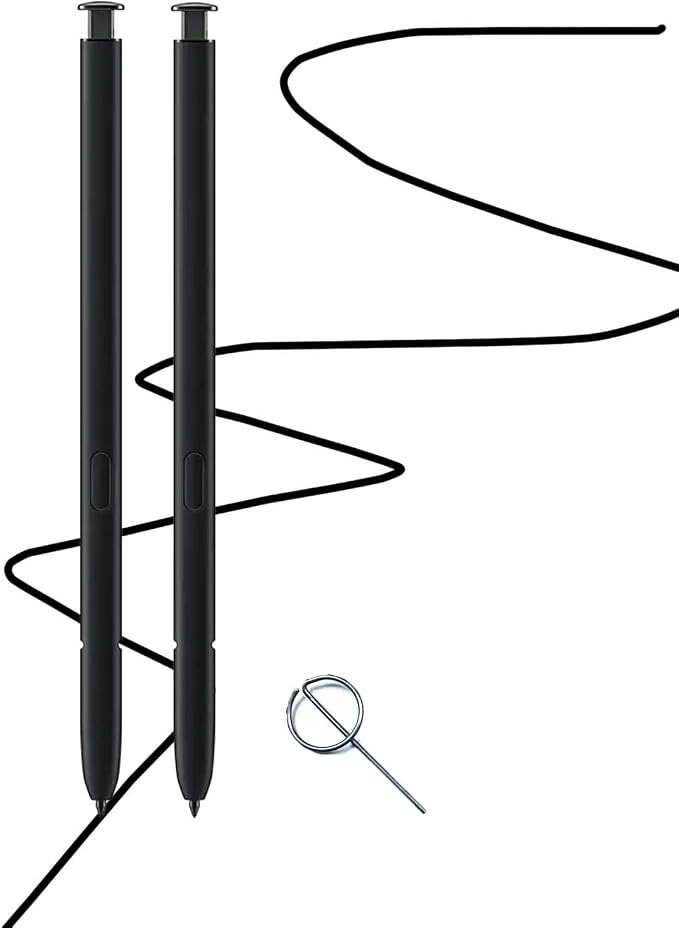 2 Pack S Pen S23 Ultra Stylus Replacement for Samsung Galaxy S23 Ultra S Pen withoutBluetooth Function(Phantom Black) + Eject Pin EJ-PS918