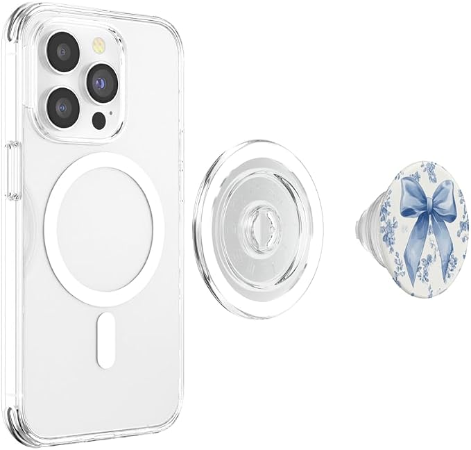 &amp Flower Toile Girly PopSockets PopGrip for MagSafe