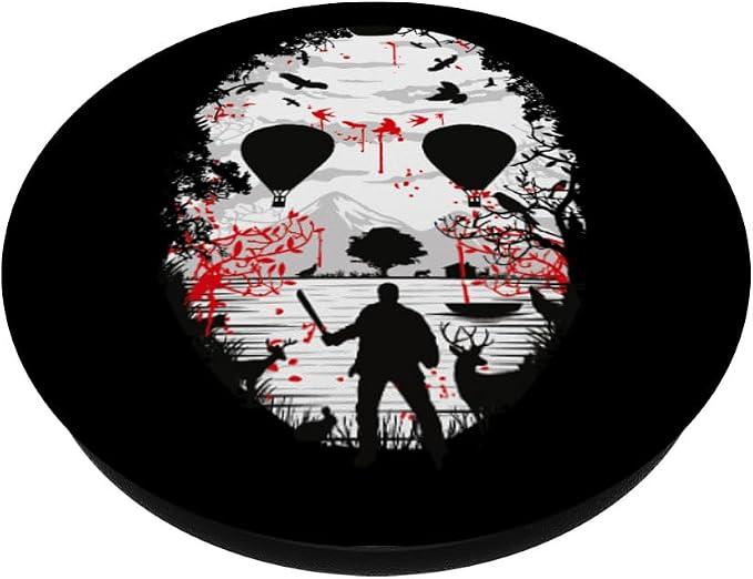 Maniac Hockey Mask Phone-Grip Horror Movie Design PopSockets Adhesive PopGrip