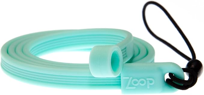 ZoopLoop Black Silicone Scratchproof 20.75in Tether for Digital Electronic Styluses (Diameter Range: 0.27-0.37in) - Secure Stylus to Tablet Case - Tablet Pencil Holder Accessory