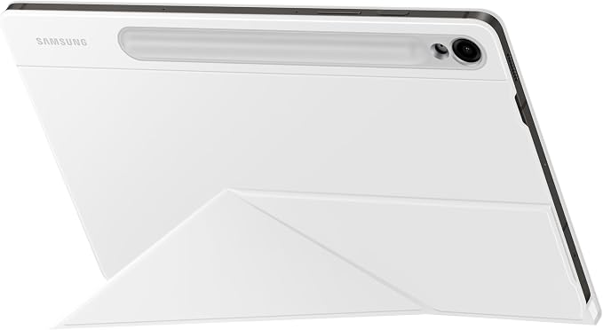 Samsung Galaxy Tab S9 FE Smart Book Cover Tablet Protector Case Landscape and Portrait Stand Options Detachable Magnetic Back Auto Screen On/Off US Version White