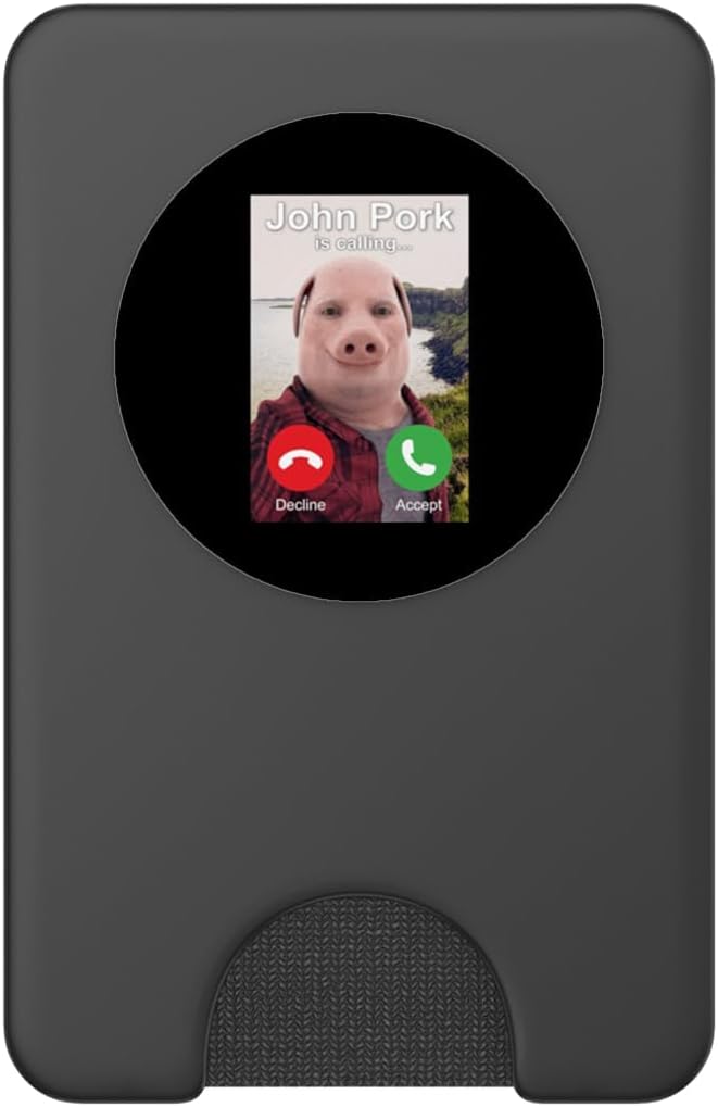John Pork is Calling Funny Unhinged Brainrot Cursed Meme PopSockets Adhesive PopGrip