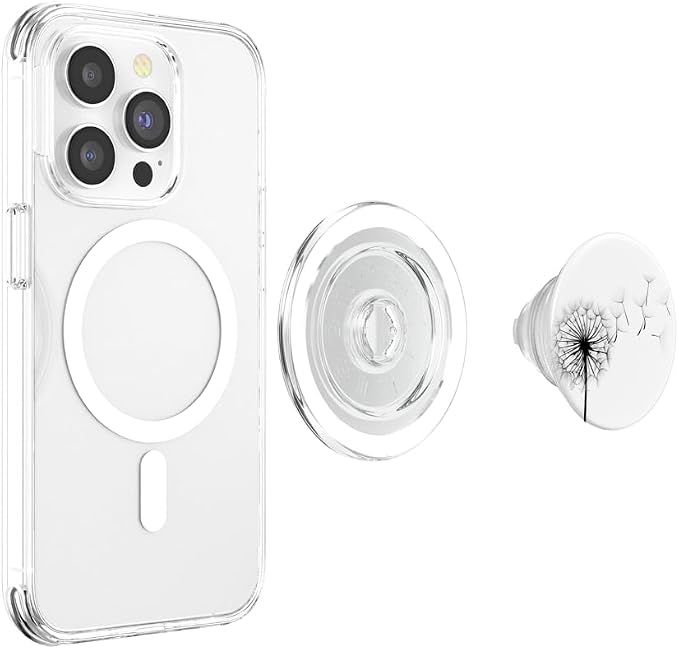 Black and White Dandelion Pop Mount Socket Cellphone Holder PopSockets Adhesive PopGrip