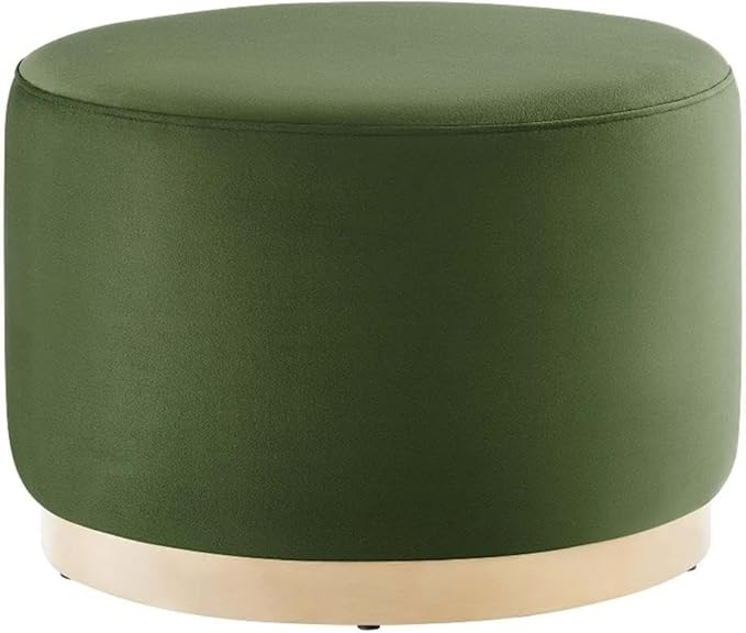 Modway Large 23" Round Performance Velvet Upholstered Upholstered Ottoman