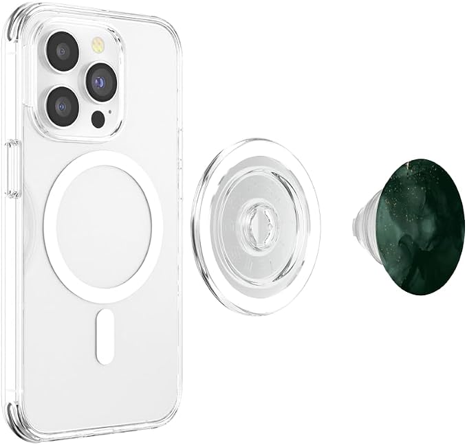 Elegant Dark Green Color Forest Green Pattern PopSockets Adhesive PopGrip