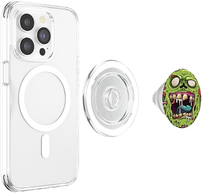 Slimey Horror Movie Zombie Face PopSockets PopGrip: Swappable Grip for Phones &amp Tablets PopSockets Adhesive PopGrip
