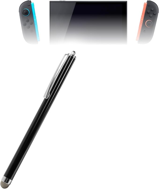 BoxWave Stylus Pen Compatible with Nintendo Switch 2 - EverTouch Capacitive Stylus Fiber Tip Capacitive Stylus Pen - Jet Black