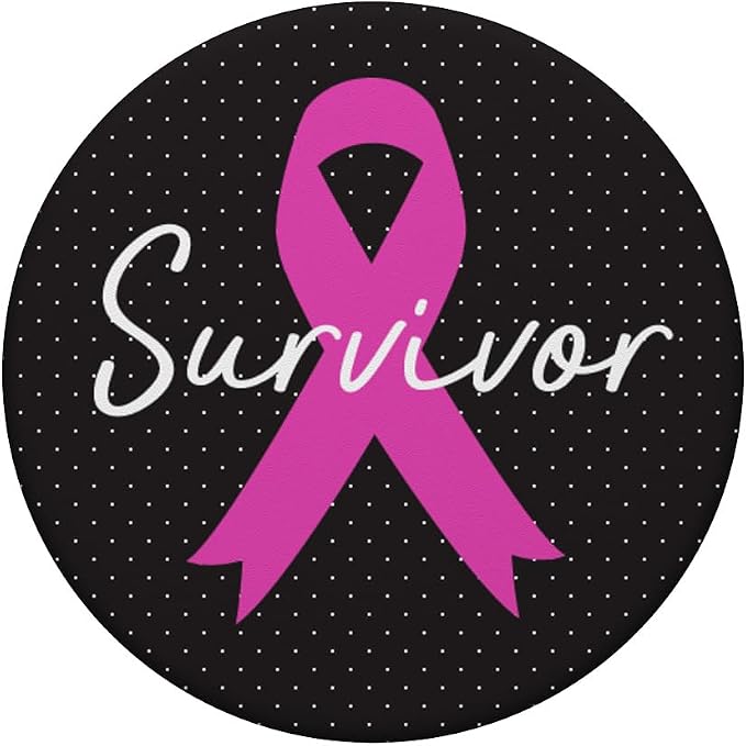 Breast Cancer Survivor Pink Ribbon PopSockets Adhesive PopGrip