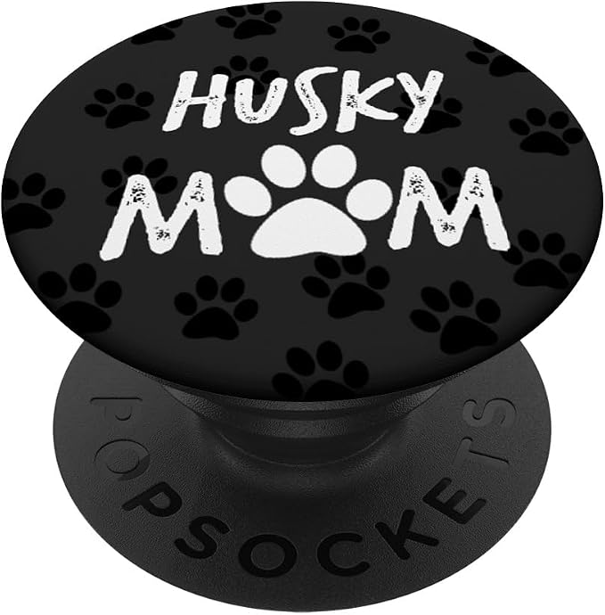Husky Mom Womens phone accessory animal lover dog gift PopSockets Adhesive PopGrip