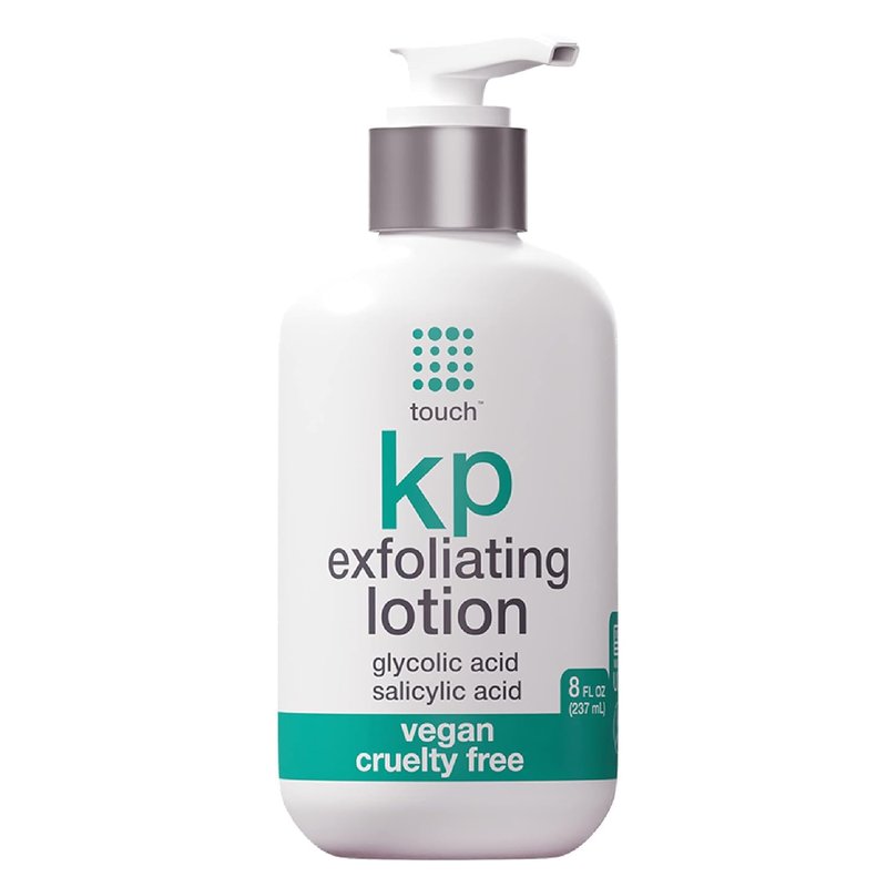 TOUCH Glycolic Acid Lotion for Keratosis Pilaris - KP Exfoliating Body Lotion Moisturizer - for AHA BHA Rough & Bumpy Skin- Gets Rid of Redness - 8 Fl Oz