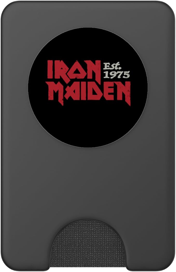 Iron Maiden Logos On Black PopSockets PopGrip for MagSafe
