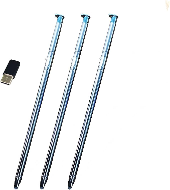 3 Pack Light Blue Touch Stylus Pen Replacement for LG Stylo 6 Stylus 6 Q730AM Q730VS Q730MS Q730PS Q730CS Q730MA LCD Touch Pen Stylus Pen + Type-c Adapter