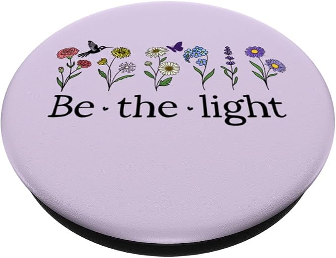 Be the Light Purple Christian Faith Bible Verse Matthew 5:14 PopSockets PopGrip for MagSafe