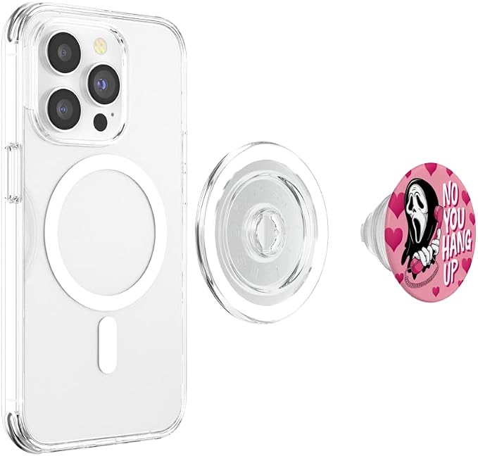 No You Hang Up Ghost Funny Halloween Romance Design PopSockets PopGrip for MagSafe