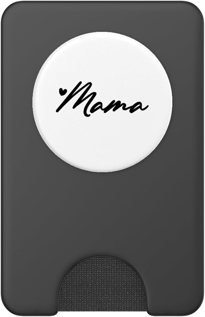 Black White Heart Mama PopSockets Adhesive PopGrip