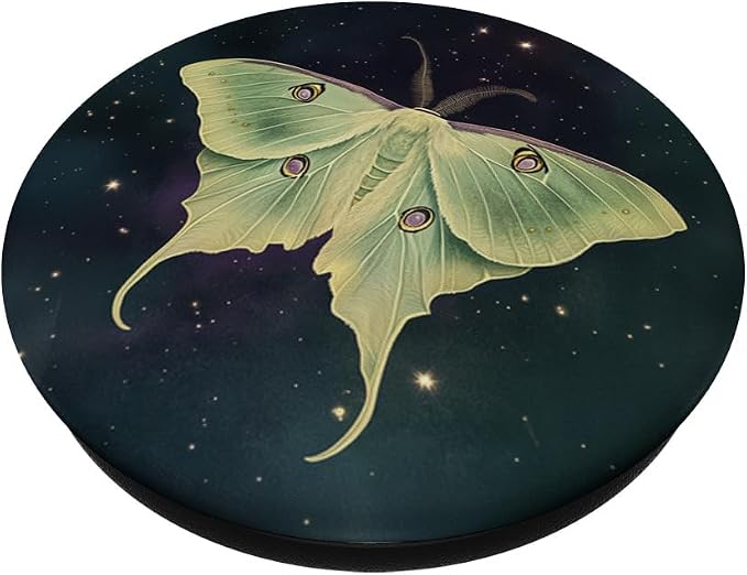 Luna Moth Green Moth Gothic Nature Whimsical Butterfly PopSockets PopWallet for MagSafe