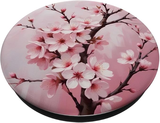 Pink Flower Cherry Blossom Floral Sakura PopSockets Adhesive PopGrip