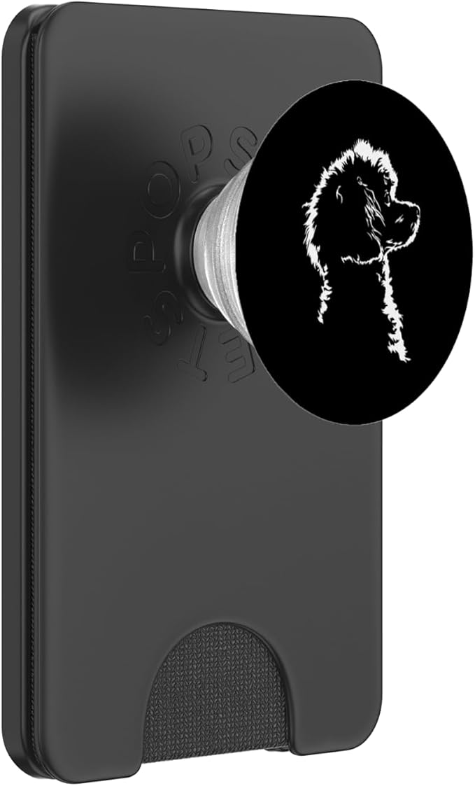Proud Poodle portrait dog mom Standard Poodle dog PopSockets Adhesive PopGrip