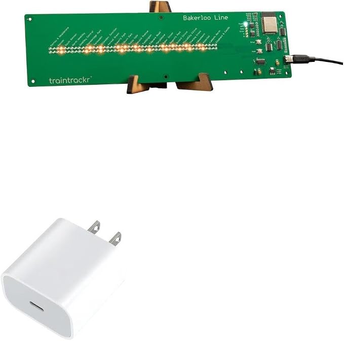 BoxWave Charger Compatible with Traintrackr London Underground Bakerloo Line - PD GAN miniCube (30W) 30W Tiny PD GAN Type-C Wall Charger - Winter White