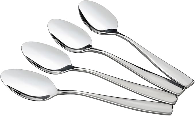 HOMMP 16-Piece Stainless Steel Dessert Spoons