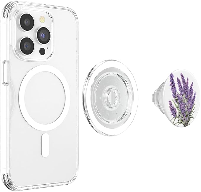 A Lavender Bouquet in Purple Watercolors A Flowery Lavender PopSockets PopGrip for MagSafe