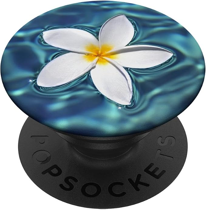 Hawaii Pop Mount Socket White Flower in The Sea Ocean Water PopSockets Adhesive PopGrip