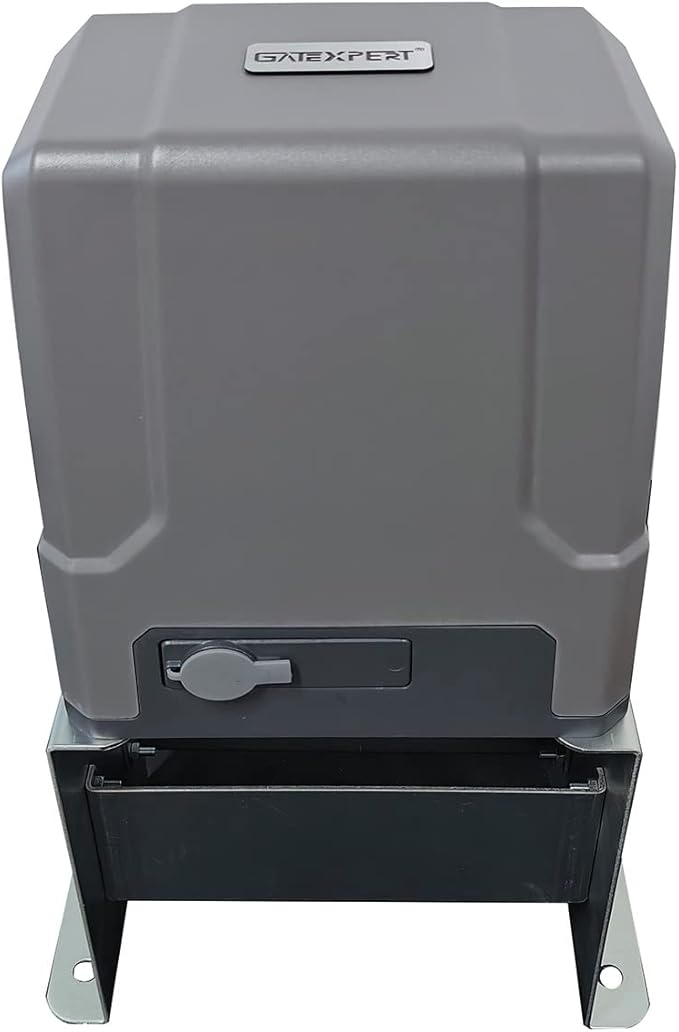 GATEXPERT Fast Automatic Sliding Gate Opener Kit Driveway Security Gate Operator Kit with Infrared Photocell Sensor for Sliding Gates up to 1800 pounds or 39feet GT1800DC-GREY-NEW