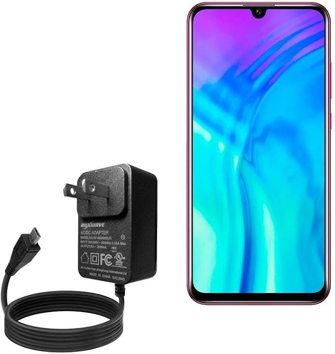 BoxWave Charger Compatible with Honor 20i - Wall Charger Direct (15W) Rapid Charge Your Device with Built-in 3ft Cable