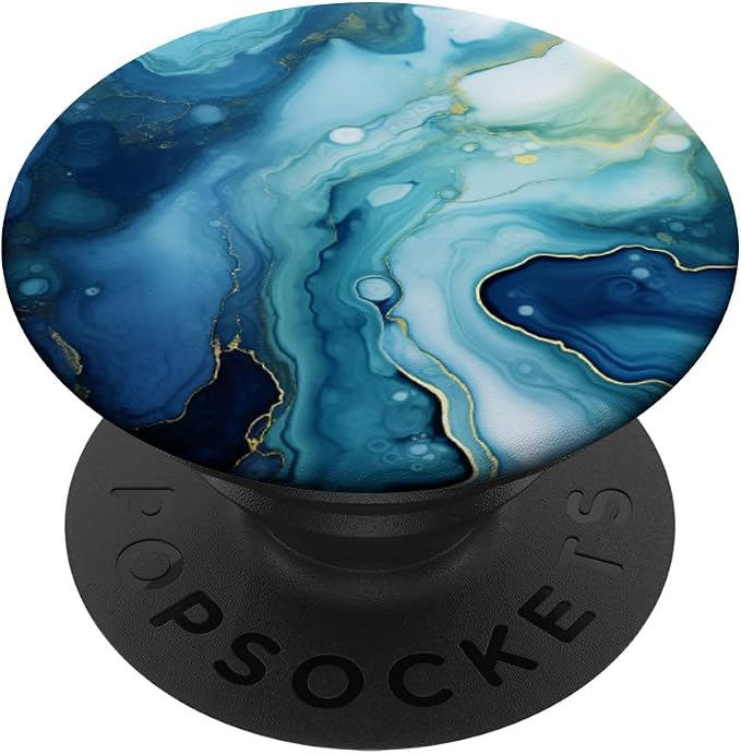 Blue Ice Agate Stone Gemologist Chalcedony Gemstone PopSockets Adhesive PopGrip