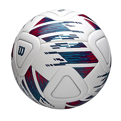 WILSON NCAA Veza Match Soccer Ball - Size 5, White/Blue/Purple