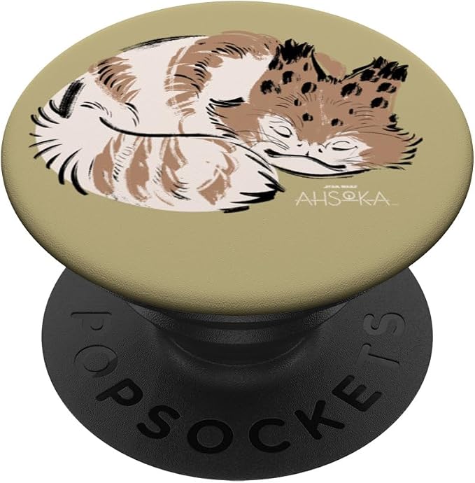 Star Wars Ahsoka Sabine Wren’s Sleeping Loth-Cat Sumi-e PopSockets Adhesive PopGrip