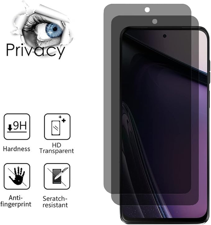 for Moto G Stylus 5G 2023 Anti-Spy Tempered Glass [2 Pcs] Anti-Scratch Anti-Peeping Privacy Screen Protector Proteceive Film for Moto G Stylus 5G 2023 (Not Support Fingerprint Unlock)