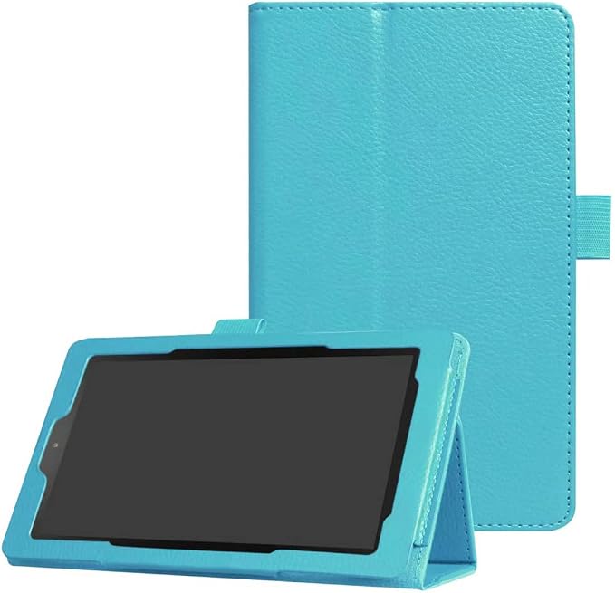 Tablet Cover for Amazon Kindle Fire 7 5th Generation(Model:SV98LN2015 Release)Ultra Slim Folio Stand Lightweight Leather Case for Kindle Fire HD7 5th Gen 7 (Li-Brown)