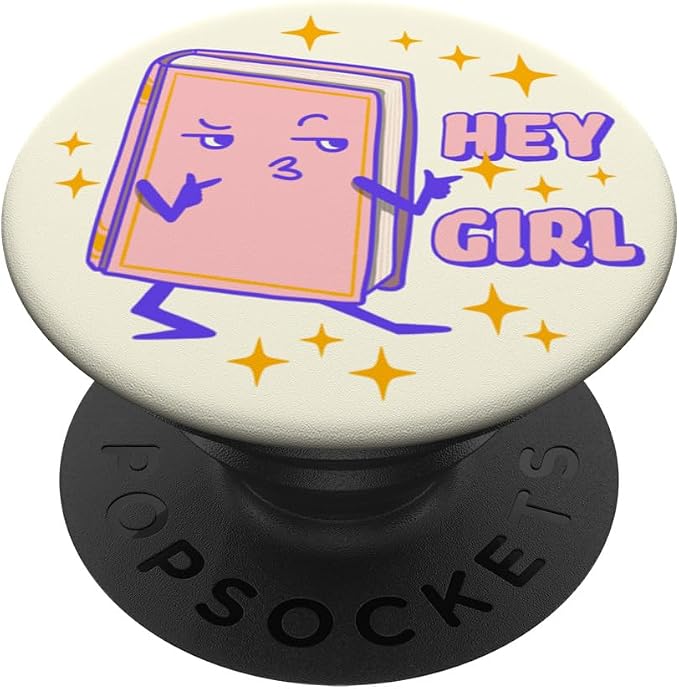 PopSockets Bookish Phone Grip &amp Stand - Hey Girl PopSockets PopWallet for MagSafe