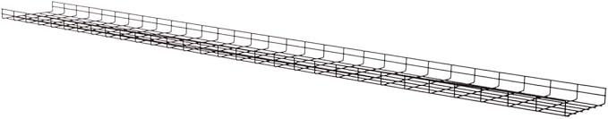 Tripp Lite Wire Mesh Cable Tray Management Organization, Ideal for Industrial & Data Centers, 10 Pack, 12 inches x 2 inches x 10 Feet / 300 x 50 x 3000 millimeters, 5-Year Warranty (SRWB12210STR10)