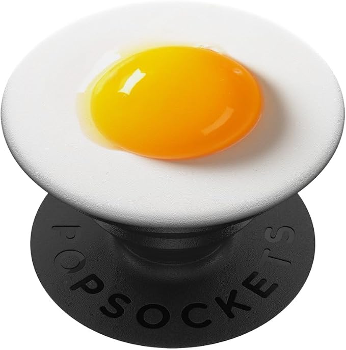 Egg White Orange Foodie Sunnyside up Fried Egg Yolk Food PopSockets Adhesive PopGrip