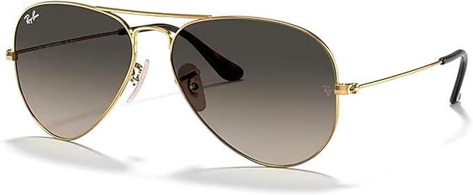 Ray-Ban RB3025 Metal Aviator Sunglasses For Men For Women +BUNDLE with ACCESSORY EYEWEAR KIT