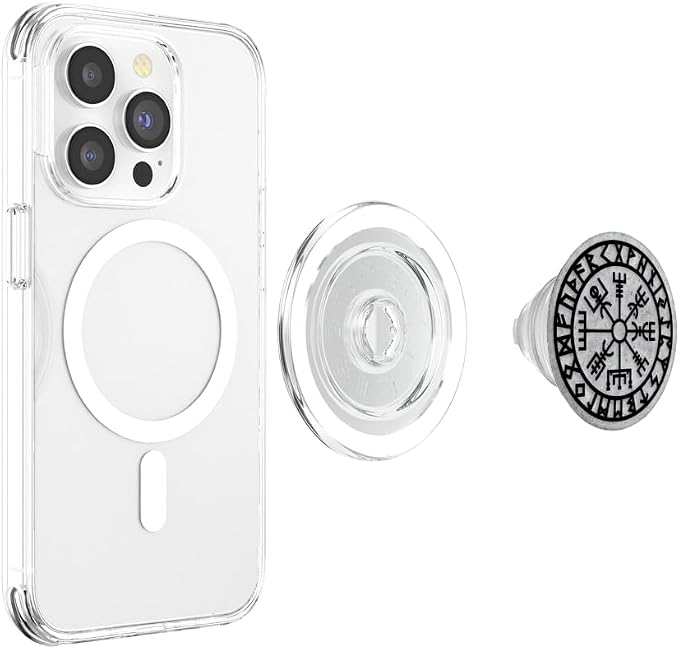 Vegvisir Viking Compass Rune Protection Symbol Celts Nordic PopSockets Adhesive PopGrip