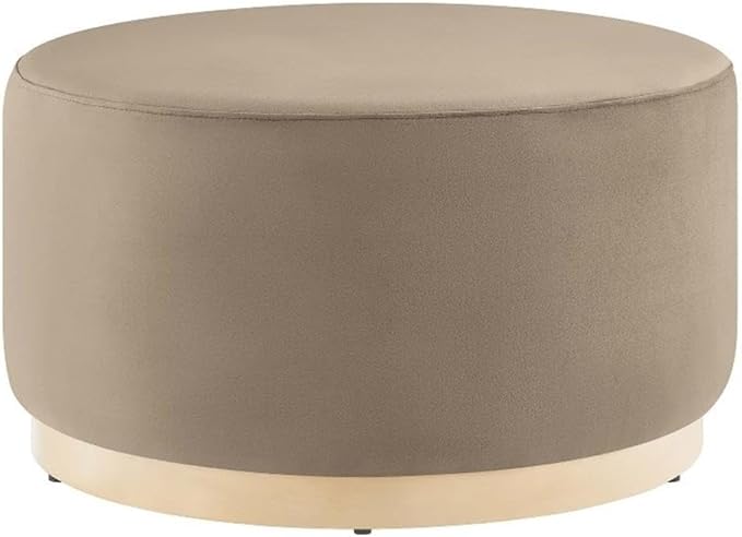 Modway Large 29" Round Performance Velvet Upholstered Upholstered Ottoman