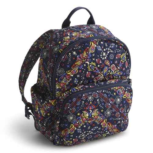 Vera Bradley Women's Premium Cotton Small Banbury Backpack, Starry Paisley, One Size