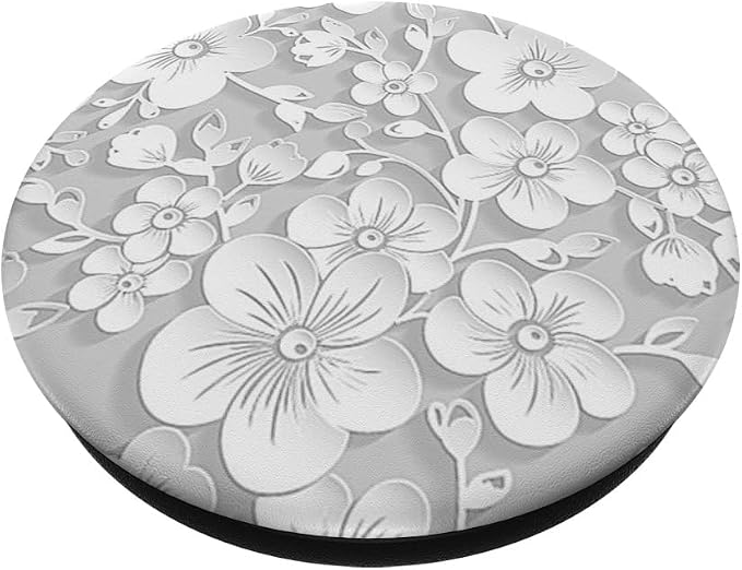 Cute Floral Pattern White Flower PopSockets PopGrip for MagSafe