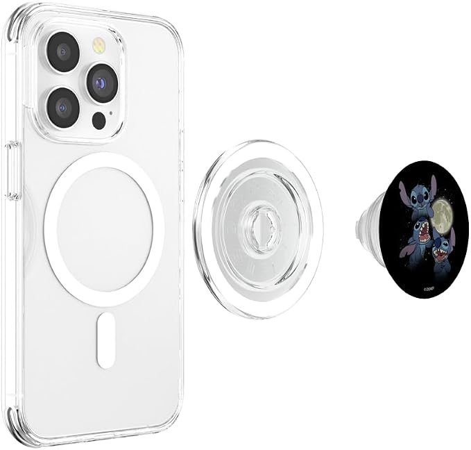 Disney Lilo &amp Stitch Three Stitch Moon PopSockets Standard PopGrip