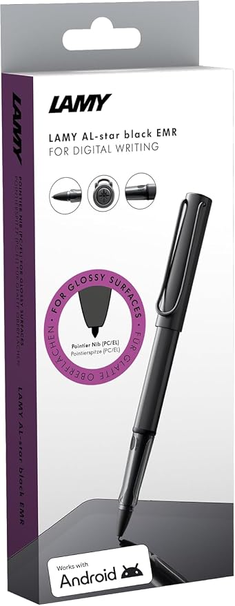 LAMY AL-Star EMR Aubergine (PC/EL tip) - Stylus Pen for Many Android Devices - Touchscreen Pen with Ergonomic Grip - Precise Writing &amp Drawing on Digital Media - with Function Button