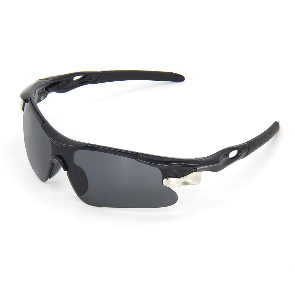 ZOSIMP Unisex Sports Sunglasses UV400 Protection Shatterproof Lenses Windproof Lightweight Frame for Running Cycling Mountain Climbing Outdoor Activities（Black）
