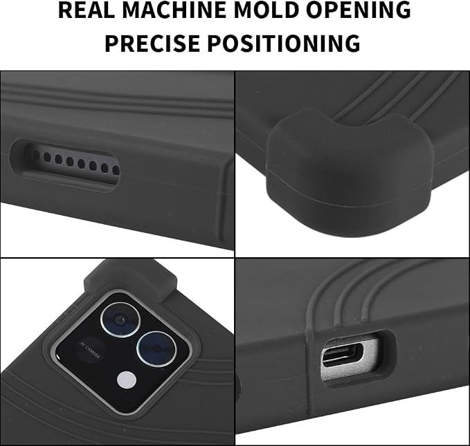 for TECLAST T50 mini Tablet 8.7 Inch CaseShockproof Soft Silicone Adjustable Stand Protective Cover for TECLAST T50 mini 8.7 inch Tablet (Black)