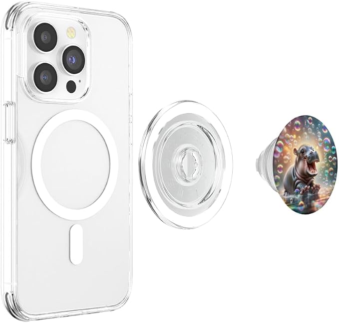 Cute Baby Hippo design for hippo lovers and hippo PopSockets Adhesive PopGrip